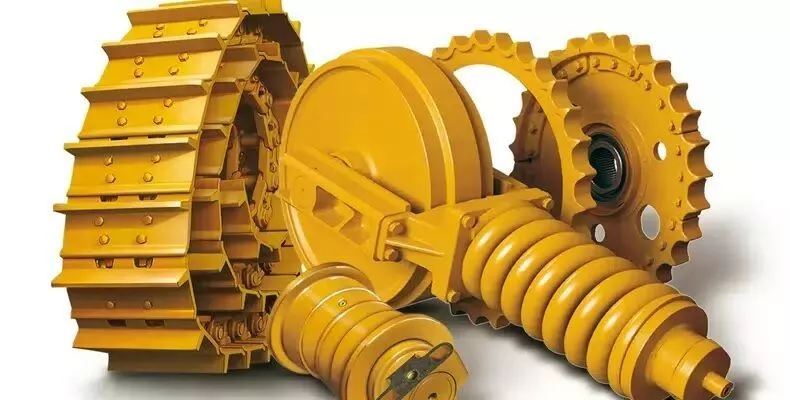 Hình ảnh các phụ tùng gầm máy công trình