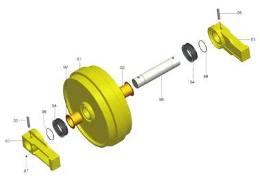 TÌM HIỂU VỀ BÁNH DẪN HƯỚNG MÁY CÔNG TRÌNH – CHI TIẾT QUAN TRỌNG GIỮ ĐỘ ỔN ĐỊNH CHO HỆ THỐNG GẦM XÍCH